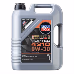 Liqui Moly TOP TEC 4310 0W-30 Semi Synthetic Engine Oil ACEA C2 5L - Additional view 5