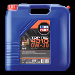 Engine oil; LIQUI MOLY; Top Tec 4310; 0W-30 20; for PEUGEOT, CITROËN, TOYOTA, HONDA, FIAT