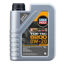 Liqui Moly Top Tec 6200 0W-20 1l Engine oil 20787 AUDI: A6 C7 Avant, A6 C7 Saloon, A4 B9 Saloon, VOLKSWAGEN: Golf 7, Polo V Hatchback