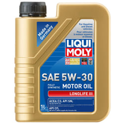 Liqui Moly LONGLIFE III 5W30 Fully Synthetic Engine Oil ACEA C3 API SN 1L