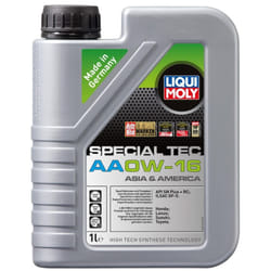 Liqui Moly Special Tec AA 0W-16 1l Engine oil 21322 TOYOTA: Yaris III Hatchback, C-HR, RAV4 V, SUZUKI: SWIFT 5, Jimny IV Off-Road, Ignis III