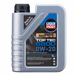Engine oil; LIQUI MOLY; Top Tec 6600; 0W-20 1; for BMW, VAUXHALL, TOYOTA, MAZDA, MERCEDES-BENZ