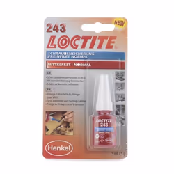 Threadlocker; LOCTITE; 243; Blister Pack, Bottle blue Medium Solidity 5