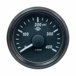 VDO SingleViu 52mm (2-1/16"") Oil Pressure Gauge - 400 PSI - 0-180 Ohm
