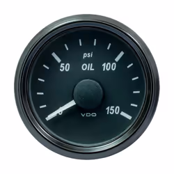 VDO SingleViu 52mm (2-1/16"") Oil Pressure Gauge - 150 PSI