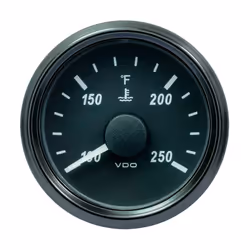 VDO SingleViu 52mm (2-1/16"") Water Temperature Gauge - 250F - 450-30 Ohm