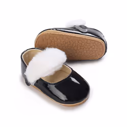 Cute White Lace Baby Girl Princess shoes Baby Moccasins Moccs Shoes - 0-6 Months, F06 Black