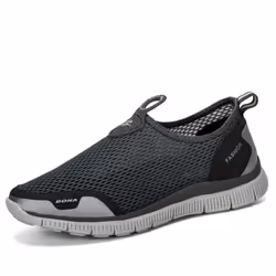 BONA Men Breathable Casual Shoes Krasovki Mocassin Basket Homme Comfortable Sneakers Shoes Chaussures Pour Hommes Mesh Shoe - black, 41