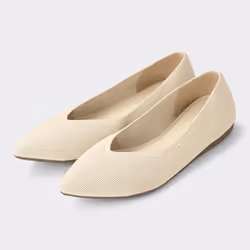 Gu By Uniqlo Washable Knit Flat Shoes - 01 OFF WHITE/230 cm