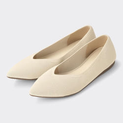 Gu By Uniqlo Washable Knit Flat Shoes - 01 OFF WHITE/230 cm