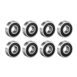 sourcing map 6000-2RS Ball Bearing 10mm x 26mm x 8mm Double Sealed 180100 Deep Groove Bearings High Carbon