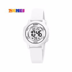 Colorful Kids Boys Girls Led Digital Watch Waterproof Alarm - White
