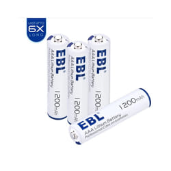 EBL 1200mAh 1.5V AAA Non-Rechargeable Lithium Batteries For Controllers, Clocks Electronic Gadgets, etc. - 4 Pack