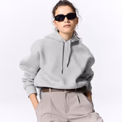 Gu By Uniqlo Heavyweight Sweat Oversized Hoodie - 03 GRAY/3XL