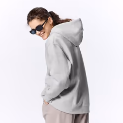 Gu By Uniqlo Heavyweight Sweat Oversized Hoodie - 09 BLACK/3XL
