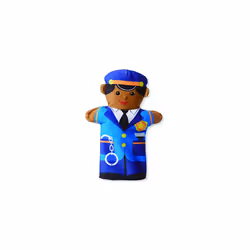 Melissa & Doug Jolly Helpers Hand Puppets (Set of 4) - Construction Worker  Doctor  Police Officer  and Firefighter