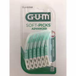 Gum Dental Soft Picks Advanced 30Â Piece with Travel Case Regular
