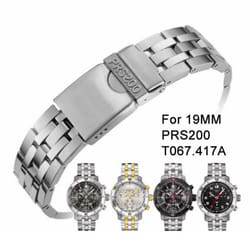 19mm PRS200 Series T067417A T067417 Series Watch band Watch Parts male strip Solid Stainless steel bracelet strap Watch band For T - silver, T067-19MM