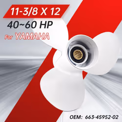 Outboard Propeller For Yamaha 20hp 25hp 30hp 40hp 48hp 50hp 60hp 11 3/8*12 Aluminum Alloy Screw Marine Engine 3 Blade 13 Spli ...
