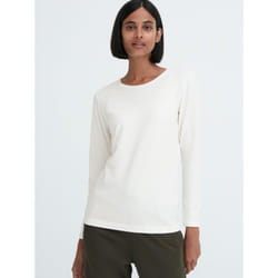 Uniqlo Japan HeaTTech CoTTon Crew Neck T  exTremely Warm  Long Sleeve - 01 OFF WHITE/XXL
