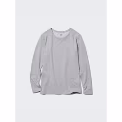 Uniqlo Japan HeaTTech CoTTon Crew Neck T exTremely Warm Long Sleeve - 03 GRAY/XS