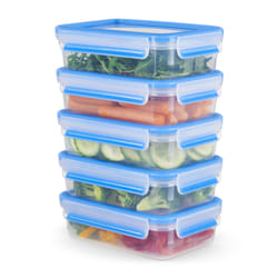 Tefal MasterSeal N10307 Rectangular Box 0.8 L Blue, Transparent 5 pc(s)