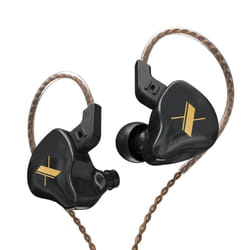 KZ EDX Hifi Earphones Dynamic Stereo Bass Earbuds Fashion In Ear Sport Headphones Noise Cancelling Headset. - black