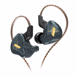 KZ EDX Hifi Earphones Dynamic Stereo Bass Earbuds Fashion In Ear Sport Headphones Noise Cancelling Headset. - black