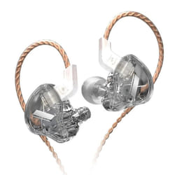 KZ EDX Hifi Earphones Dynamic Stereo Bass Earbuds Fashion In Ear Sport Headphones Noise Cancelling Headset. - light gray