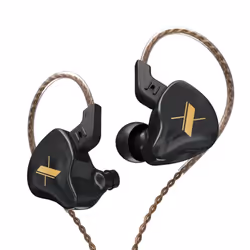 KZ EDX Hifi Earphones Dynamic Stereo Bass Earbuds Fashion In Ear Sport Headphones Noise Cancelling Headset. - light gray