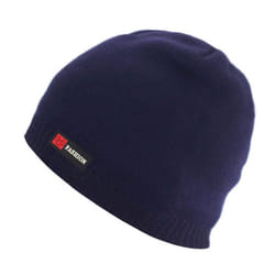 Skullies Beanies Men Winter Hat Women Knitted Hats For Men Cap Winter Beanie Hat Gorro Thick Warm Brimless Fur Bonnet Men&apos;s Cap - navy, 55-60 cm