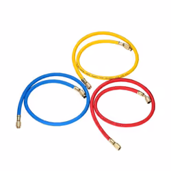 3pcs 1/4&quot; SAE R12 R22 R502 Manifold Gauge Sets Three-color Charging Hoses