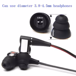 3 Pairs Three-Layer Silicone Replacement Ear Tips Earbuds For In-Ear Earphone 3.8mm