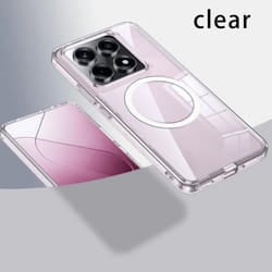 Magnetic for Magsafe Wireless Charging Case for Xiaomi 14T Pro Mi 14T 14 T Pro Shockproof Matte Acrylic Bumper Cover for Xiaom - white, For Xiaomi 13T