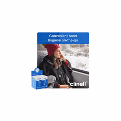 Clinell Antimicrobial Hand Wipes - Pack of 100 Individually Wrapped Sachets - Sanitising Wipes, Ideal for Travel - Dermatologically Tested, Kills 99.