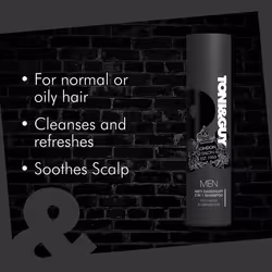 Men Anti Dandruff 2 in 1 Shampoo, Cleanses Greasy Hair and Soothes Itchy Scalp, 250ml