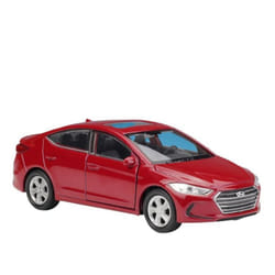 1/36 Hyundai Elantra Toy Car Model Welly Diecast Metal Alloy Vehicle Miniature Pull Back Collection Gift for Children Boys Kid - red