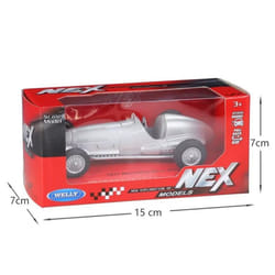 1/36 Mercedes-Benz W125 Vintage Retro Toy Car Model Welly Diecast Vehicle Pull Back Classical Collection Gift for Children Boys - silver