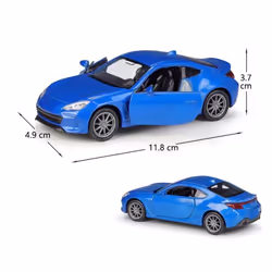 1/36 Subaru Brz Super Sport Toy Car Model Welly Diecast Metal Vehicle Miniature Collection Pull Back Gift For Children Boys Kid - blue
