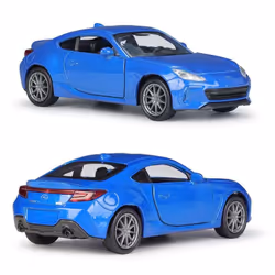 1/36 Subaru Brz Super Sport Toy Car Model Welly Diecast Metal Vehicle Miniature Collection Pull Back Gift For Children Boys Kid - blue