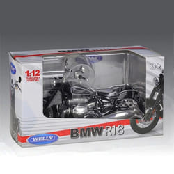 WELLY 1/12 BMW R18 2020 Alloy Motorcycle Model Simulation Diecasts Metal Toy Street Racing Motorcycle Model Collection Kids Gift - black