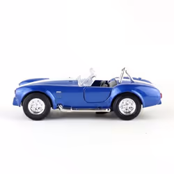 WELLY 1/36 1965 Shelby Cobra 427 S/C Alloy Car Model Diecast Metal Classic Retro Car Vehicle Model High Simulation Kids Toy Gift - blue