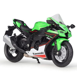 WELLY 1/12 Scale 2021 Kawasaki Ninja ZX-10R Alloy Motorcycle Model Simulation Diecast Metal Scale Motorcycle Model Childrens Toy Gifts - green