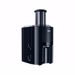Braun J300, Centrifugal juicer, Black, Step, 2 L, 7.5 cm, 1250 ml