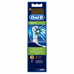 Oral-B CrossAction Brush Heads 2 pc(s) Blue, White