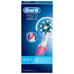 Oral-B Pro 2 2000W 3D White Electric Rechargeable Toothbrush, Pink with 2 Modes