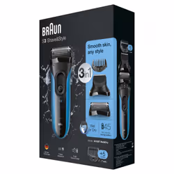 Braun Series 3 Shave&Style 3010BT Foil shaver Trimmer Black, Blue - Additional view 7