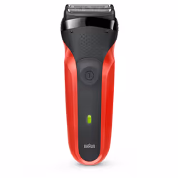 Braun Series 3 300s, Foil shaver, Black, Red, 2 SensoFoil, LED, Battery, Nickel-Metal Hydride (NiMH)