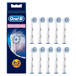 Oral-B Sensi UltraThin EB6082, 10 pc(s), White, 3 month(s), Germany, Genius, Triumph, SmartSeries, PRO, Vitality (except for  ...
