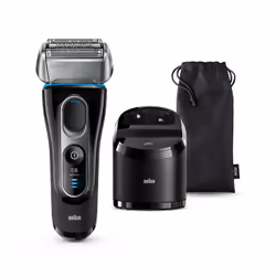 Braun Series 5 5197cc, Foil shaver, Black, Stainless steel, AC/Battery, Lithium-Ion (Li-Ion), Built-in battery